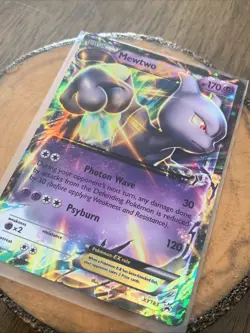 2016 Pokemon, XY Promos, #XY183 Mewtwo EX, Holo Black Star Promo MINT - Image 2