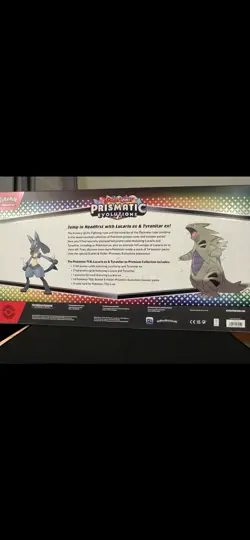 Pokemon TCG Prismatic Evolutions Lucario & Tyranitar EX Premium Collection New - Image 3