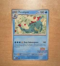 Pokemon TCG Feraligatr SVP 213 Illustration Contest 2024 Promo NM - Image 1
