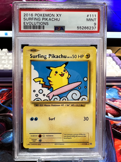 2016 Pokemon XY Evolutions #111 Surfing Pikachu PSA 9 - Image 1