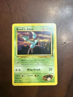Pokemon TCG Brock's Zubat Gym Heroes Unlimited 24/132 - Image 1