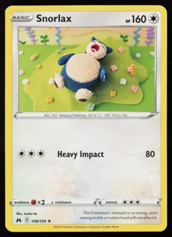 Snorlax (Asako Ito Crochet) 109/159 Pokemon TCG Crown Zenith - Image 1