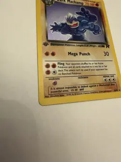 Pokemon Dark Machamp Team Rocket 1st Edition Holo Rare 10/82 2000 70 HP - Image 3