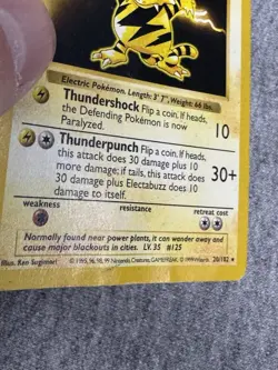 1999 Pokemon Electabuzz Shadowless 20/102 - Image 2