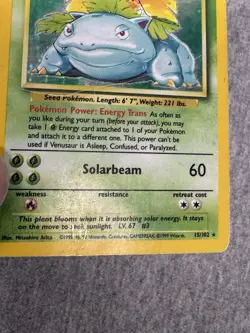 Pokemon TCG Venusaur Holo Base Set Rare 15/102 - Image 4