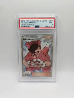 Pokemon PSA 9 Poke Maniac | 236 | Unified Minds Full Art TCG Mint - Image 1