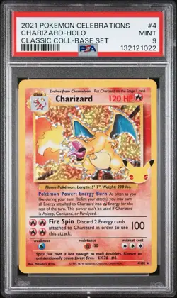 Pokemon Charizard 4/102 Celebrations Classic Collection Holo PSA 9 2021 - Image 1