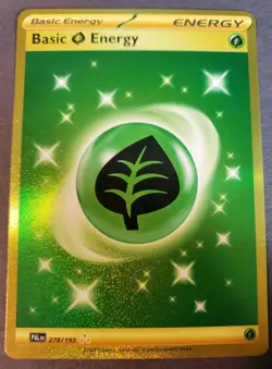 Pokemon TCG SV- Paldea Evolved Basic Grass Energy 278/193 Secret Rare NM - Image 1