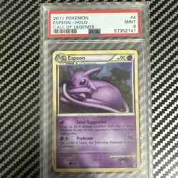 2011 POKEMON CALL OF LEGENDS ESPEON #4 HOLO PSA 9 MINT #113383058 - Image 1