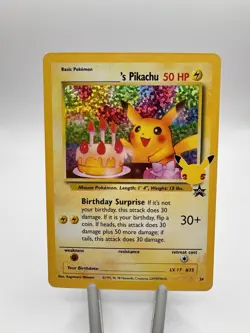 Pokemon Celebrations Birthday Pikachu Classic Collection NM Holofoil - Image 1