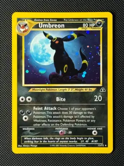 Pokemon Cards Umbreon 13/75 Holo Neo Discovery Holo Rare NM - Image 1
