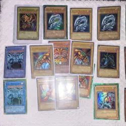 Yu-Gi-Oh! Mixed Card Lot Blue-Eyes Exodia Dark Magician Red-Eyes Gemini Elf - Image 1