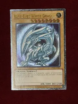 YUGIOH NA ENHANCED Blue-Eyes White Dragon OP28-EN001 Ultimate Rare NM #1 - Image 1