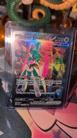 Pokemon TCG Iron Valiant EX Paradox Rift 249/182 Special Illustration Rare - Image 3