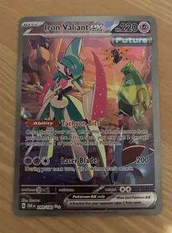 Pokemon TCG Iron Valiant EX Paradox Rift 249/182 Special Illustration Rare - Image 3