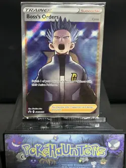 Pokemon Card Boss's Orders SWSH251 Black Star Promo Full Art Trainer Holo SEALED - Image 1