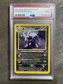 Houndoom 4/75 Holo Rare Neo Discovery Unlimited Pokemon TCG WOTC - PSA 9 Mint - Image 1
