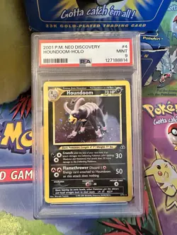 Pokemon Neo Discovery Houndoom Holo Rare 2001 4/75 PSA 9 Mint - Image 2