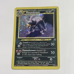 Vintage Houndoom 4/75 - Neo Discovery Holo Rare Pokemon MP - HP - Image 1