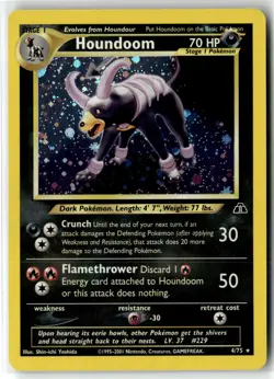 Houndoom ⭐ 4/75 Holo Rare Neo Discovery 2001 Pokemon NM - Image 1