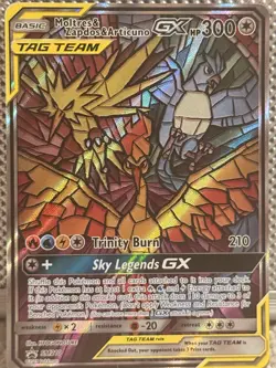 Pokemon TCG Moltres Zapdos Articuno GX SM210 Hidden Fate Promo 2019 - Image 1