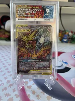 Pokemon TCG Moltres & Zapdos & Articuno GX SM210 Hidden Fates Promo Card - Ace9 - Image 1