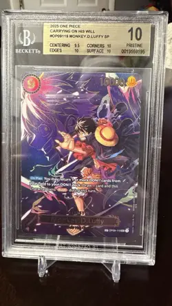 Monkey D Luffy SP OP09-119 OP13 Carrying Will One Piece - Beckett BGS 10 - Image 1