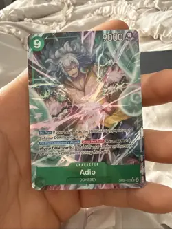 Adio Alt Art One Piece Card Game OP09-023 SR, English Edition NM - Image 1