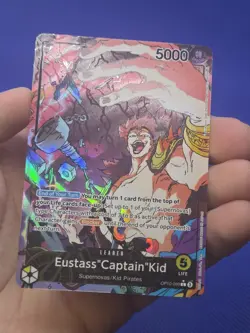 One Piece Royal Blood Eustass Captain Kid OP10-099 Parallel Alternate Leader NM - Image 3