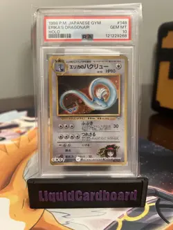 1998 Pokemon Japanese Gym Erika's Dragonair Holo #148 - GEM MINT PSA 10 - Image 1