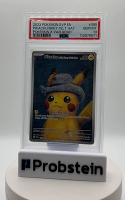Pokemon Pikachu with Grey Felt Hat Van Gogh 085 Promo PSA 10 Graded GEM MINT - Image 2