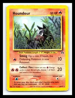 💥 Houndour - 24/75 - Pokemon Neo Discovery Unlimited Rare Card WOTC - Image 1