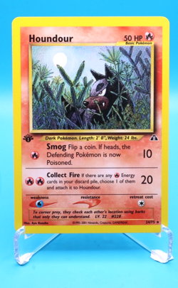 Pokemon TCG Houndour 24/75 Neo Discovery Regular Rare WOTC Pokemon Card NM - Image 1
