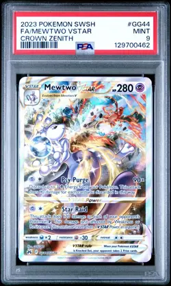 2023 Pokemon SWSH Mewtwo Galarian Gallery Vstar Crown Zenith #GG44 PSA 9 Mint - Image 1