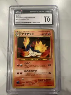 Quilava 1999 Pokemon Neo Premium File Japanese #156 CGC PERFECT 10 - Image 1