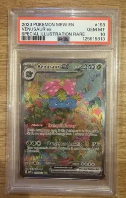 Pokemon Venusaur EX TCG 198/165 Scarlet Violet 151 English PSA 10 Gem Mint - Image 1