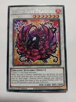 Yugioh Black Rose Dragon Secret Rare L5DD-ENS02 1st Ed Near Mint - Image 1