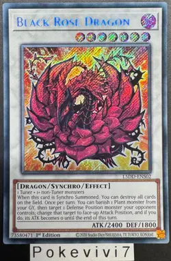 Carte YU-GI-OH! BLACK ROSE DRAGON L5DD-ENS02 Secret Rare NEUF - Image 1
