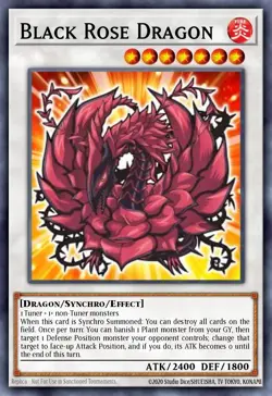 Black Rose Dragon Yu-Gi-Oh! L5DD-ENS02 1st Secret Rare CHIBI ART - Image 1