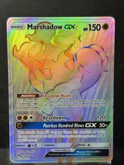 Marshadow GX, Rainbow Rare 156/147 *SECRET* Pokemon Sun And Moon Burning Shadows - Image 1
