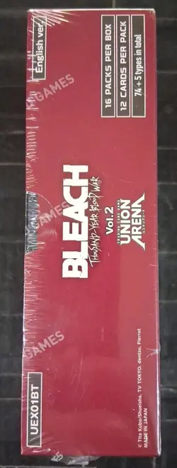 Union Arena TCG Bleach Thousand Year Blood War Vol. 2 English Booster Box Sealed - Image 3