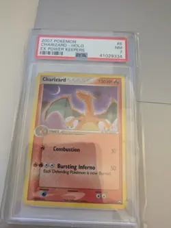 2007 Pokemon EX Power Keepers Charizard Holo PSA 7 English 6/108 - Image 1