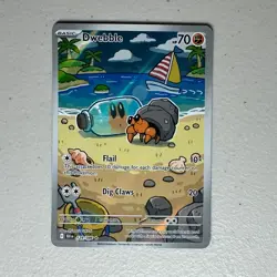 Pokemon TCG Dwebble 129/086 Illustration Rare SV10.5: Black Bolt MINT/Near Mint - Image 1