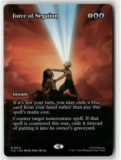 MTG Force of Negation 0013 Regular (Borderless) Avatar TLE NM - Image 1