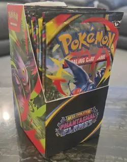 🔥Pokemon TCG Phantasmal Flames Half Booster Box (18 Packs UnSealed Ripped box🔥 - Image 1