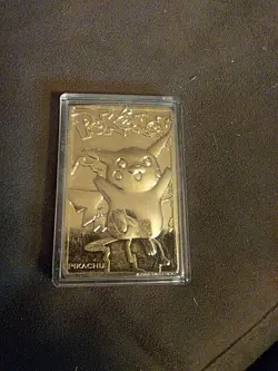 1999 Pokemon Burger King 23K Gold Plated Pokemon Card - Pikachu - Image 1