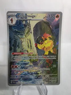 Armarouge Scarlet & Violet Base Illustration Rare Holo Pokemon TCG Card 203/198 - Image 1