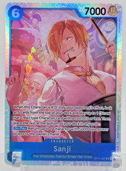 Sanji OP11-051 SR One Piece Fist of Divine Speed Card Game - Image 1