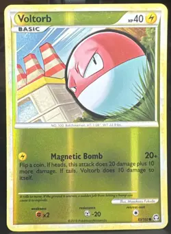 Pokemon TCG Voltorb 83/102 Triumphant Reverse Holo Rare Card - Image 1