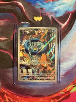Pokemon TCG Squirtle Stellar Crown Illustration Card 148/142 Near Mint Condition - Image 1